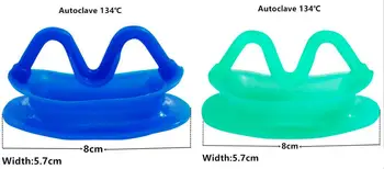 

5pcs Dental Orthodontic Retractor Silicone Intraoral Mouth Opener Cheek Expand 134°C Blue/Green