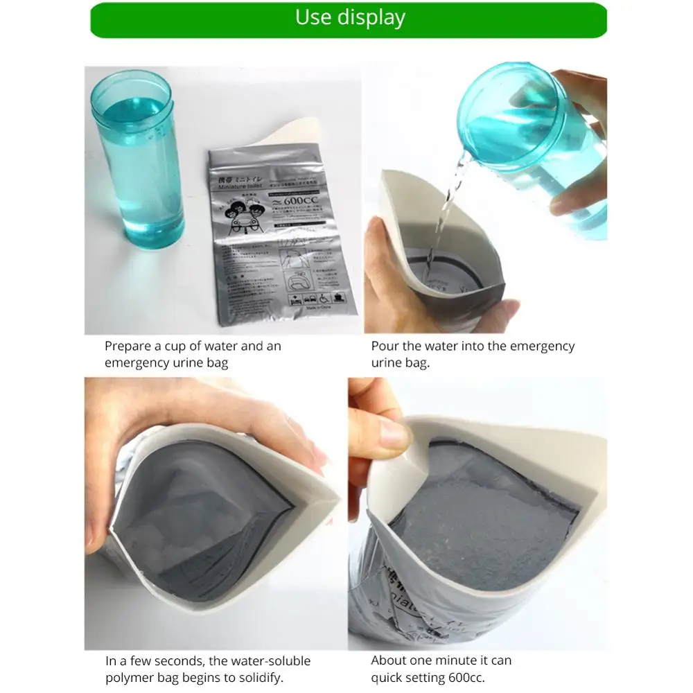 4Pcs Car Emergency urine bags Portable Vomit Bags 600ml Camping Outdoor Child Adult Unisex Disposable Emergency Toilet Bag