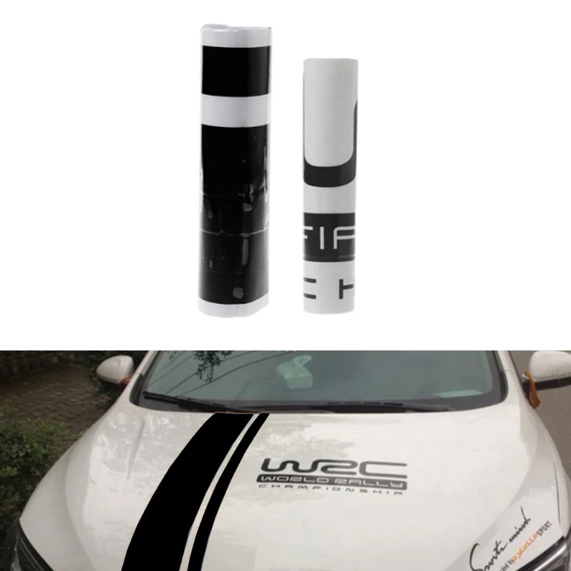 110x15cm WRC Stripe Car Hood Stickers Racing Sports Car Hood Cover Vinyl Decal Sticker Graphic