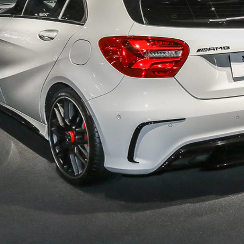 Автомобильный Стайлинг для Benz W176 A200 A250 A45 AMG хэтчбек Спорт- черный глянец задний бампер спойлер Canards вентиляционные отверстия 2 шт