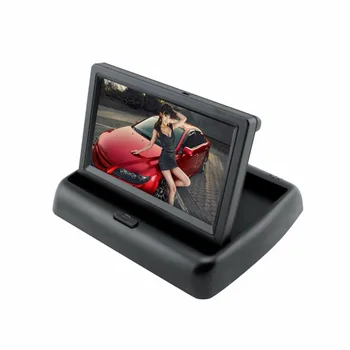 

4.3" Folding Car TFT LCD Color Monitor Reverse Rearview Camera Auto Rearview Cam Backup Parking System Kit for Automobiles