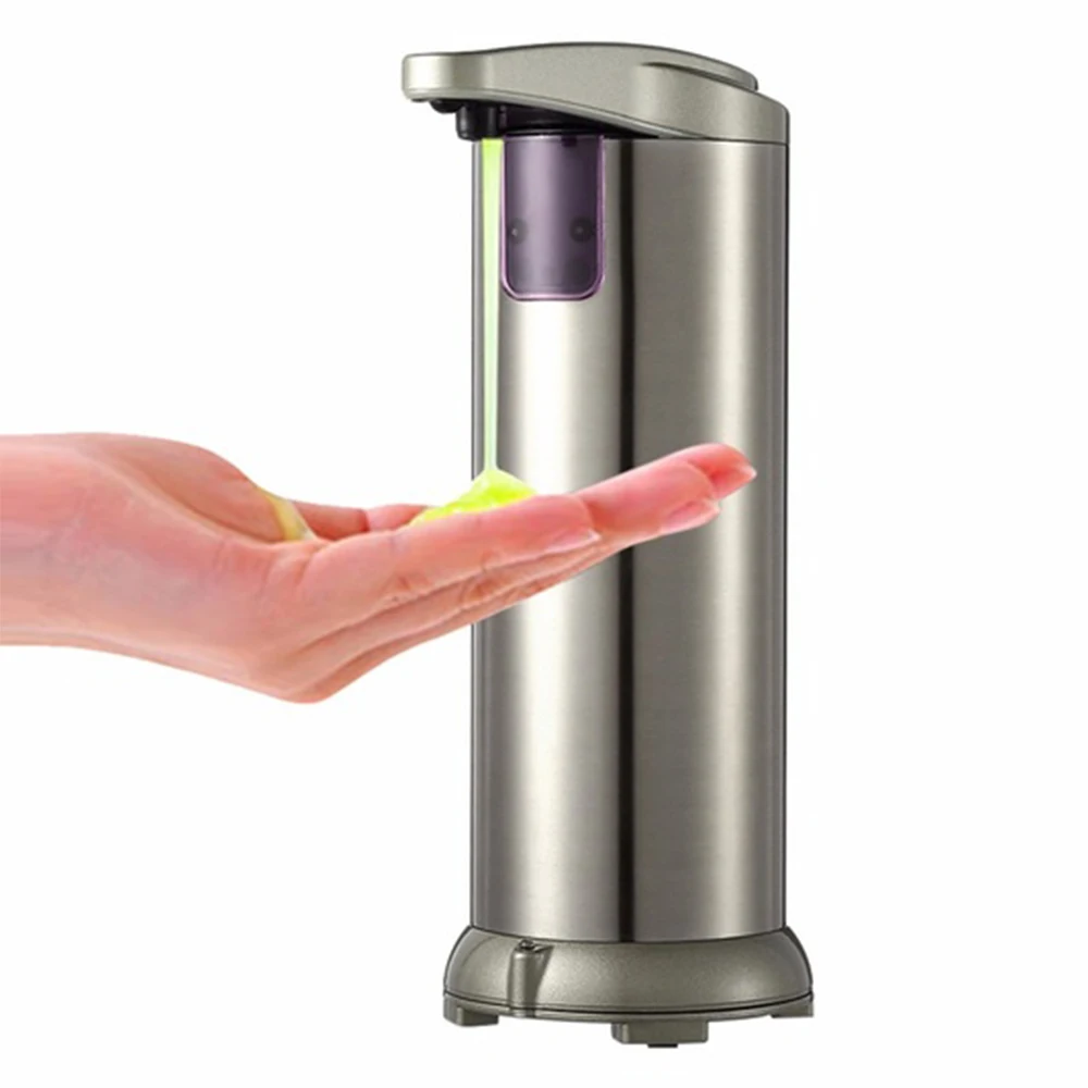 

250ml Automatic Liquid Soap Dispenser Smart Sensor Touchless Stainless Steel Sanitizer Dispensador for Kitchen Bathroom