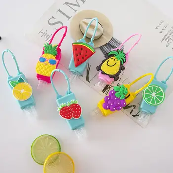 

1PC 30ML Fruit Mini Silicone Mini Hand Sanitizer Holder Travel Portable Gel Holder Hangable Liquid Dispenser Containers