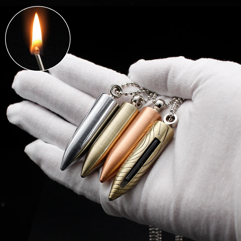 Bullet Permanent Match Зажигалка для бензина металлическая мини необычная керосиновая