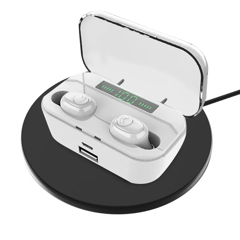 com 2000mah power bank fone de ouvido