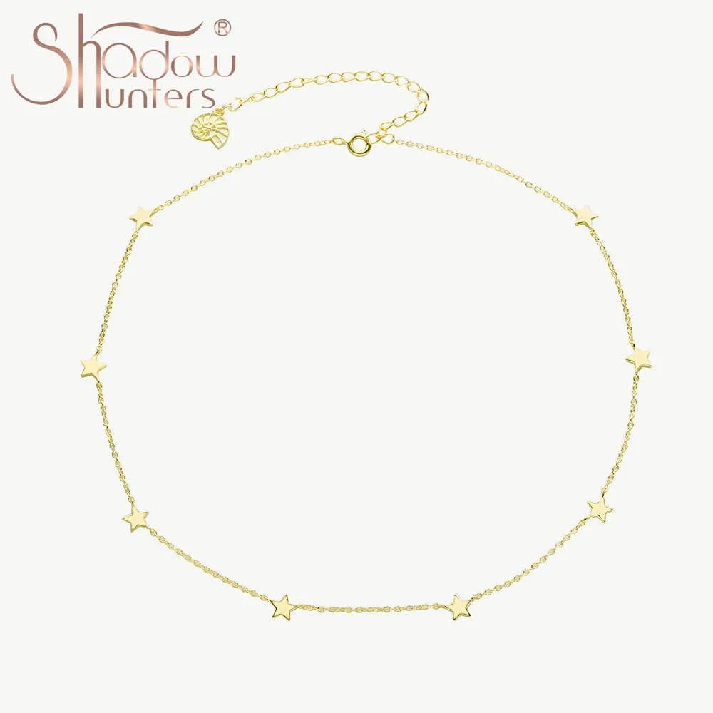 

Цепочка-чокер для женщин, из серебра 925 пробы, с позолотой