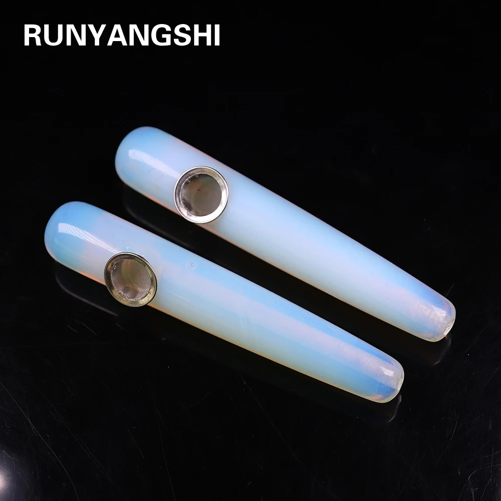 Runyangshi 1 шт. Опал Кристалл Камень Кварц полудрагоценных массаж бар трубка курения