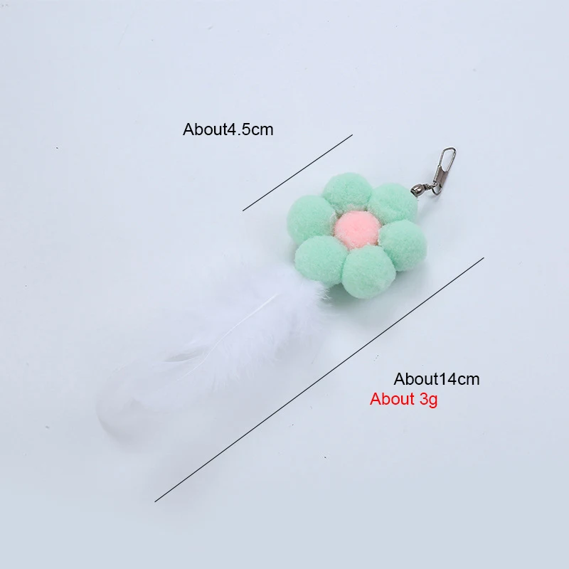 Cat Toy Feather Replacement Head Bells Feather Freely Change Combinations Multi-type For Cat Stick Telescopic Rod DIY Tools 
