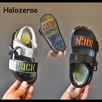 

New Summer Kids Beach Sandals Baby Girls Brand Casual Shoes Children Soft Sport Sandals Boys Black Shoes Genuine Leather Sandals