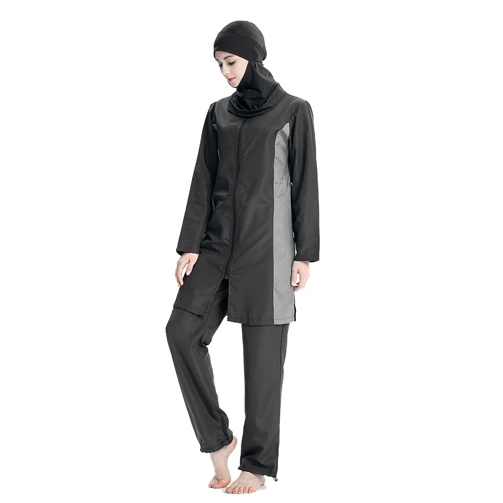 

Muslim Swimwear Women Modest Islamic Swimsuits Bathing Suit Swim Surf Wear Sport 3 Piece Sets Swimsuit Maillot De Bain Islamique