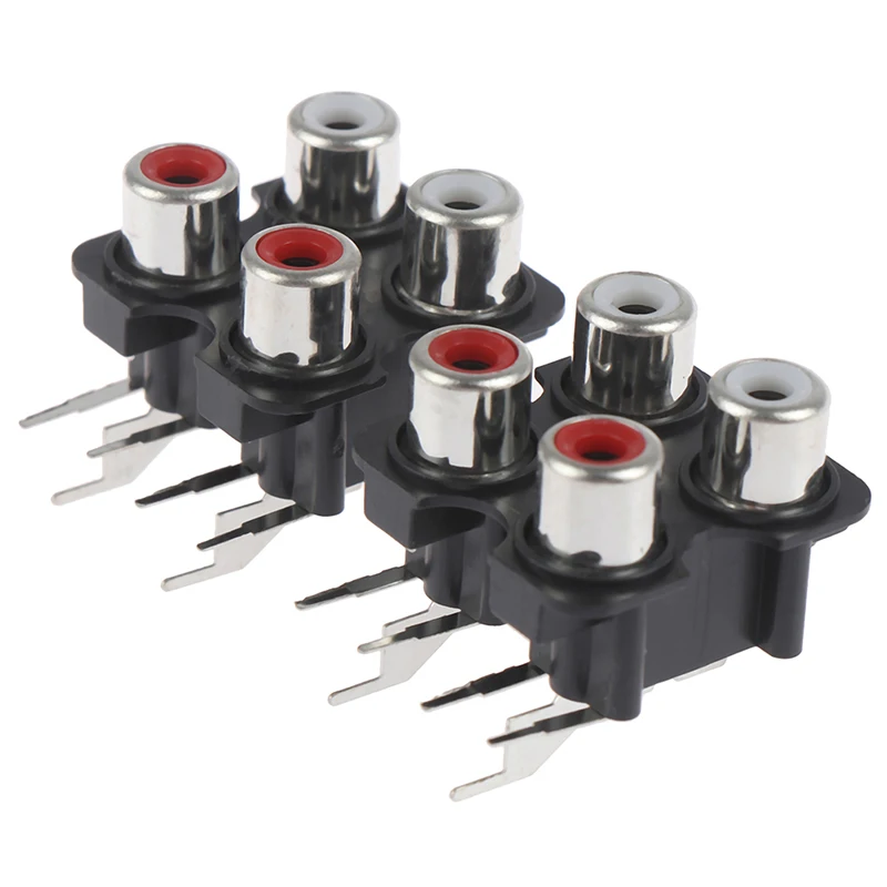 2шт 4Way 6Pin RCA Женский аудио видео разъем AV концентрический RCA/AV разъем|Соединители| |