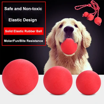 

Pet Dog Chew Toy ball Bite Resistant Rubber Elastic Solid Training Toy Ball S/M/L/XL