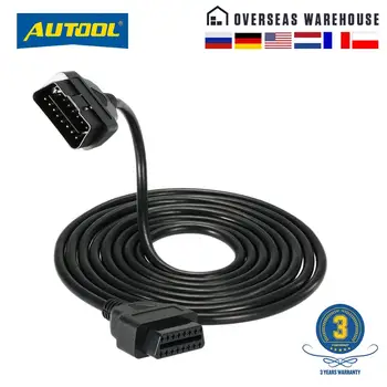 

AUTOOL 500cm Car OBD2 Extension Cable Connector Elbow Bend Shape Extend Wire Vehicle Auto Diagnostic Adapter Car Accessory