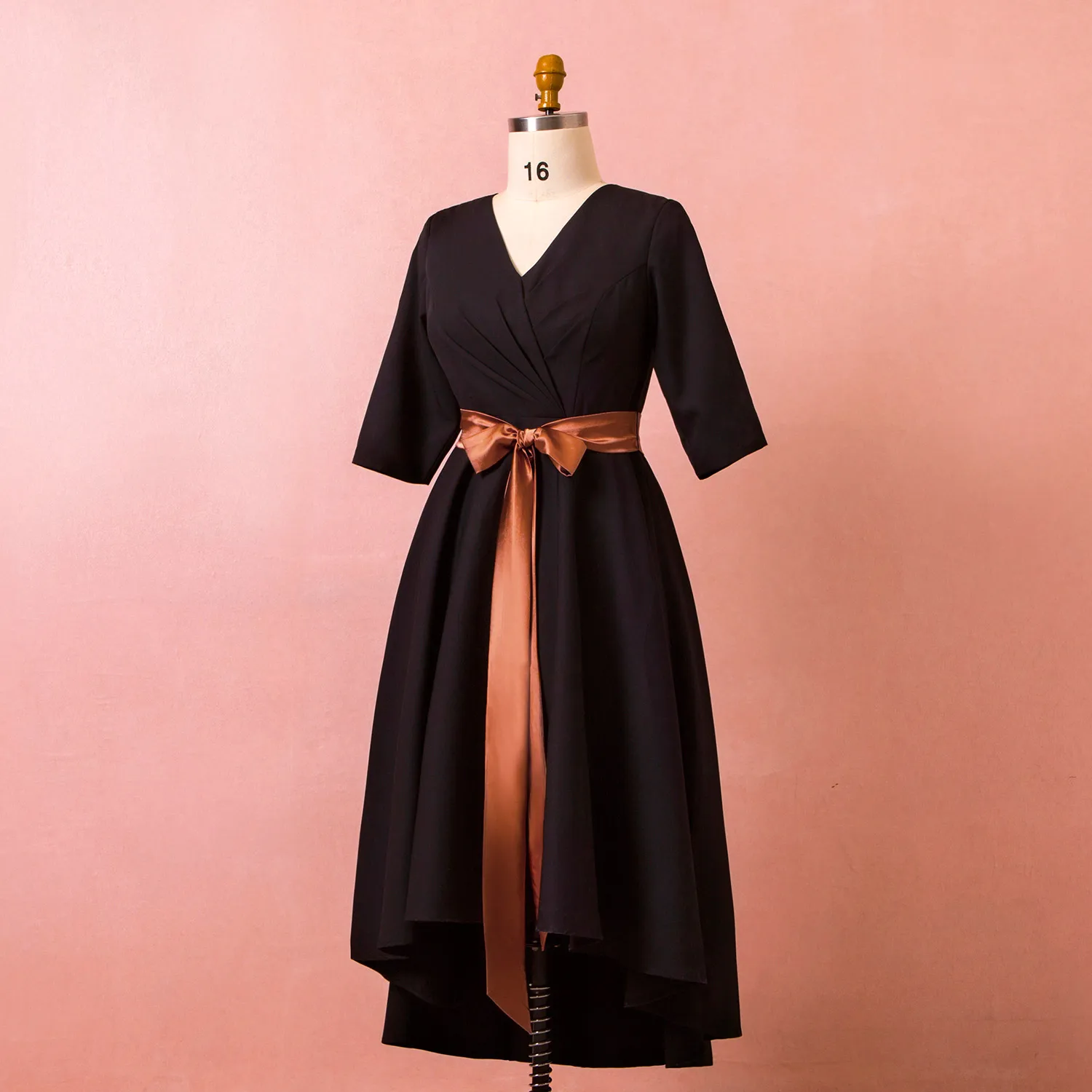 A-Line V-Neck Асимметричные шифоновые платья с поясом/лентами Cocktial платья
