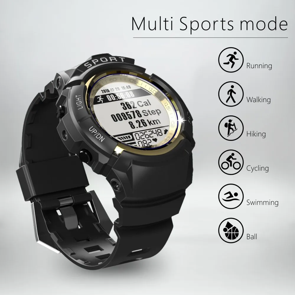 

S816 Men Smart Watch Fitness Tracker Heart Rate Compass Stopwatch Alarm Clock Sport IP68 Waterproof Smartwatch