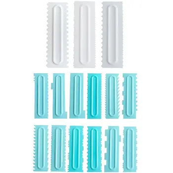 

Cake Scraper Plastic - 3PCS Cake Decorating Comb Smoother, Fondant Cake Pattern