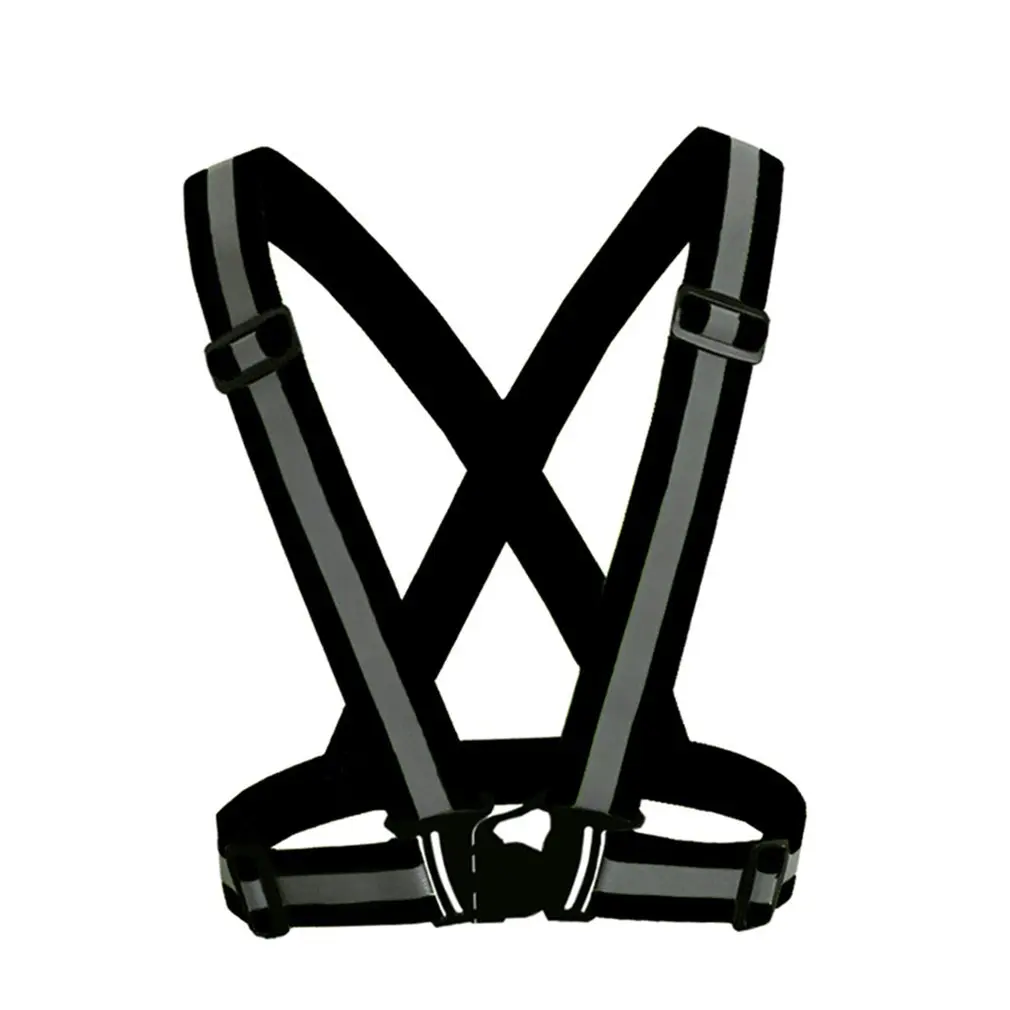 Chalecos reflectantes para noche de seguridad ajustable con banda elástica para adultos y niños