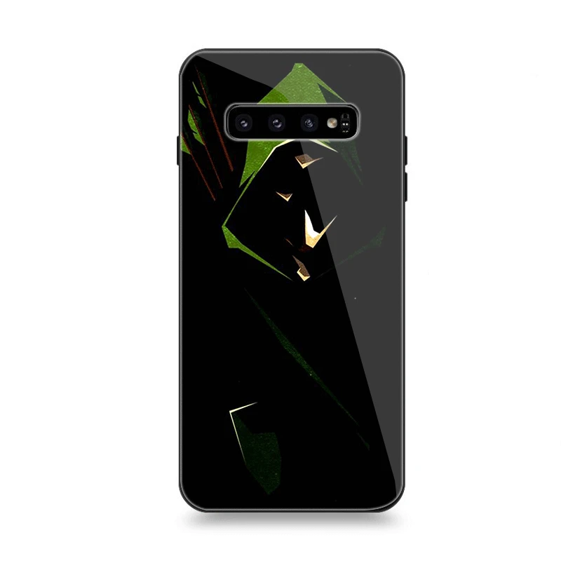 Чехол Стекло для samsung A40 A50 A10 A20 A30 A60 A70 S10 S7 край S8 S9 Note 8 9 10 плюс Чехол Американский сериал стрелка