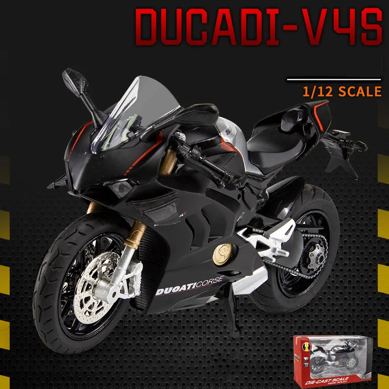 1:12 Ducati V4S Panigale Diecast Motorcycle Model Toy Replica With