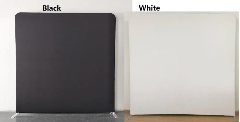 7.5ft/8ft/10ft прямой чехол для подушки фон с рамкой стенд для фотографии фон - Цвет: Black with White