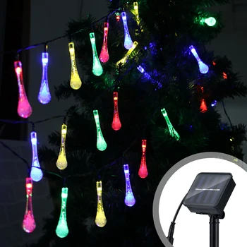 

LED Solar Globe String Lights Multicolor 50 LEDs Ball Party Fairy Lights Garden Holiday Wedding Decoration Outdoor Lighting