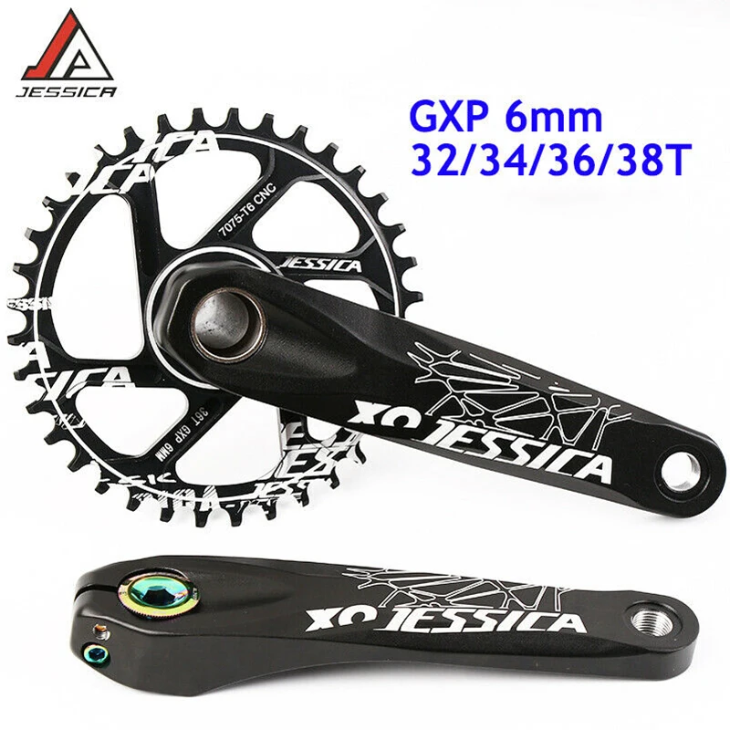 MTB Crankset 170mm with BB Narrow Wide Round Oval Single Chainring 32 34 36 38T 