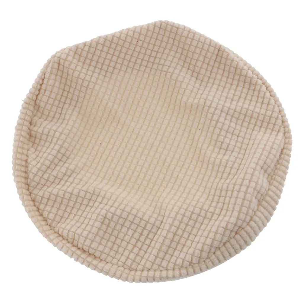 Slip Resistant Round Bar Stool Cover Chair Seat Cushion, Stretchable Fits For 30-38cm / 12-15 Inch Stools