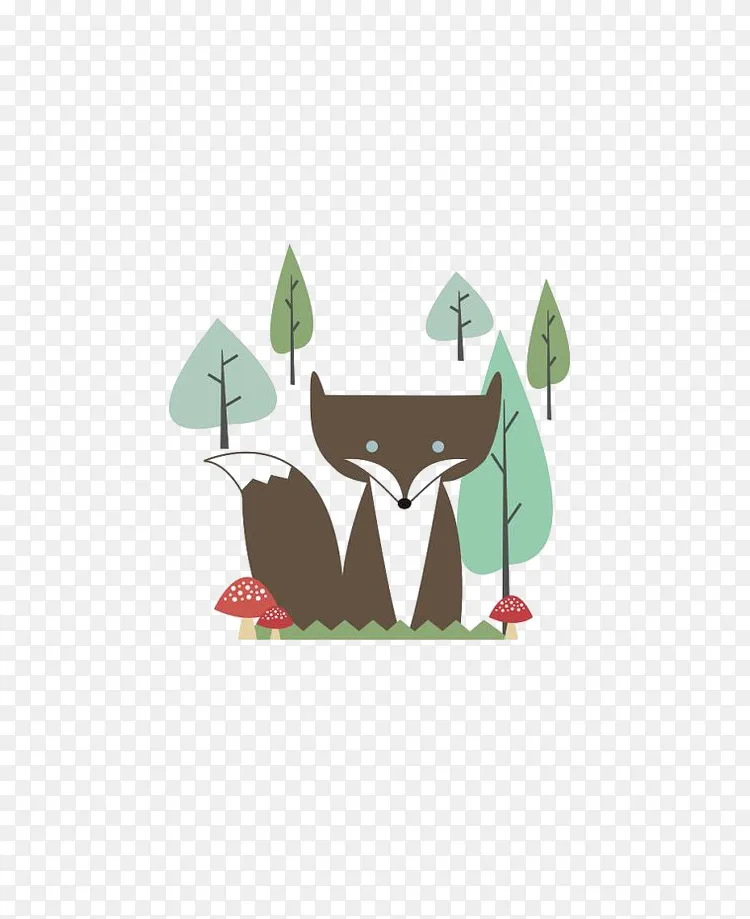 红狐先生狐狸画插图 小狐狸png图片素材免费下载 图片编号 Png素材网