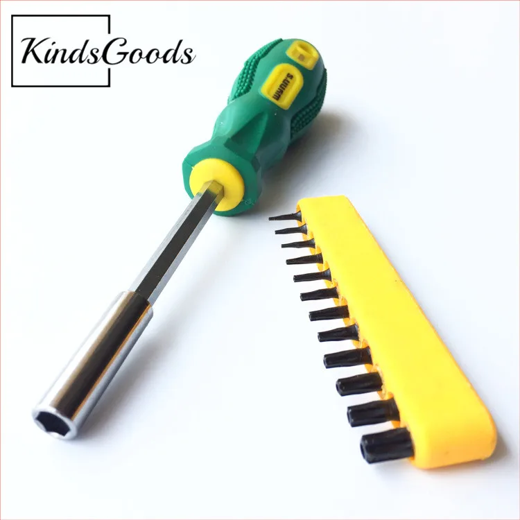 

Screwdriver and Nut Driver 12-in-1 Multi Trox Tool, Industrial Strength Bits, Cushion Grip Handle KindsGoods Tools