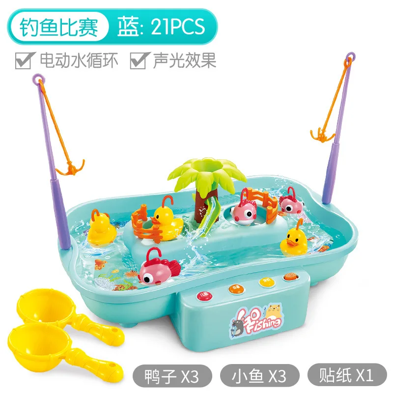 

New Style Children Electric Water Fishing GIRL'S And BOY'S 2-3-6 Years Old Baby Fishing Duck with Music Light Toy