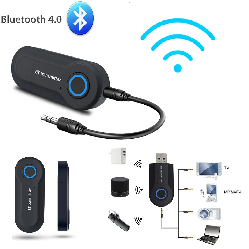 1 шт. USB беспроводной Bluetooth передатчик 3,5 мм стерео аудио музыкальный адаптер для ТВ телефонов проектор Ноутбук MP3