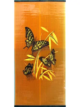 

Wall mounted film heater for home, living room, garden, kitchen, bedrooms "World of Warmth" butterflies yellow on Orange