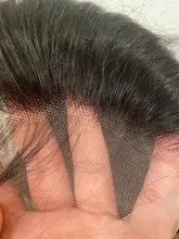 La srta. negro brasileño sin costuras recto 13x4 frente de encaje pelucas de cabello humano Marrón Medio, 4x4, cierre de encaje suizo peluca para las mujeres negras