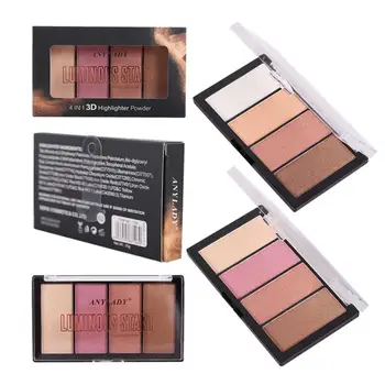 

4 Colors Highlighter Powder Palette High Gloss Shimmer Powder Bronzer Repair Haileyter Pallet Face Makeup Cosmetic TSLM1