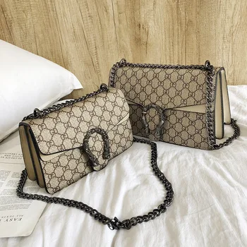 

High texture female bag new 2020 new wave designer letter printing women's shoulder bag fashion wild chain crossbody bag