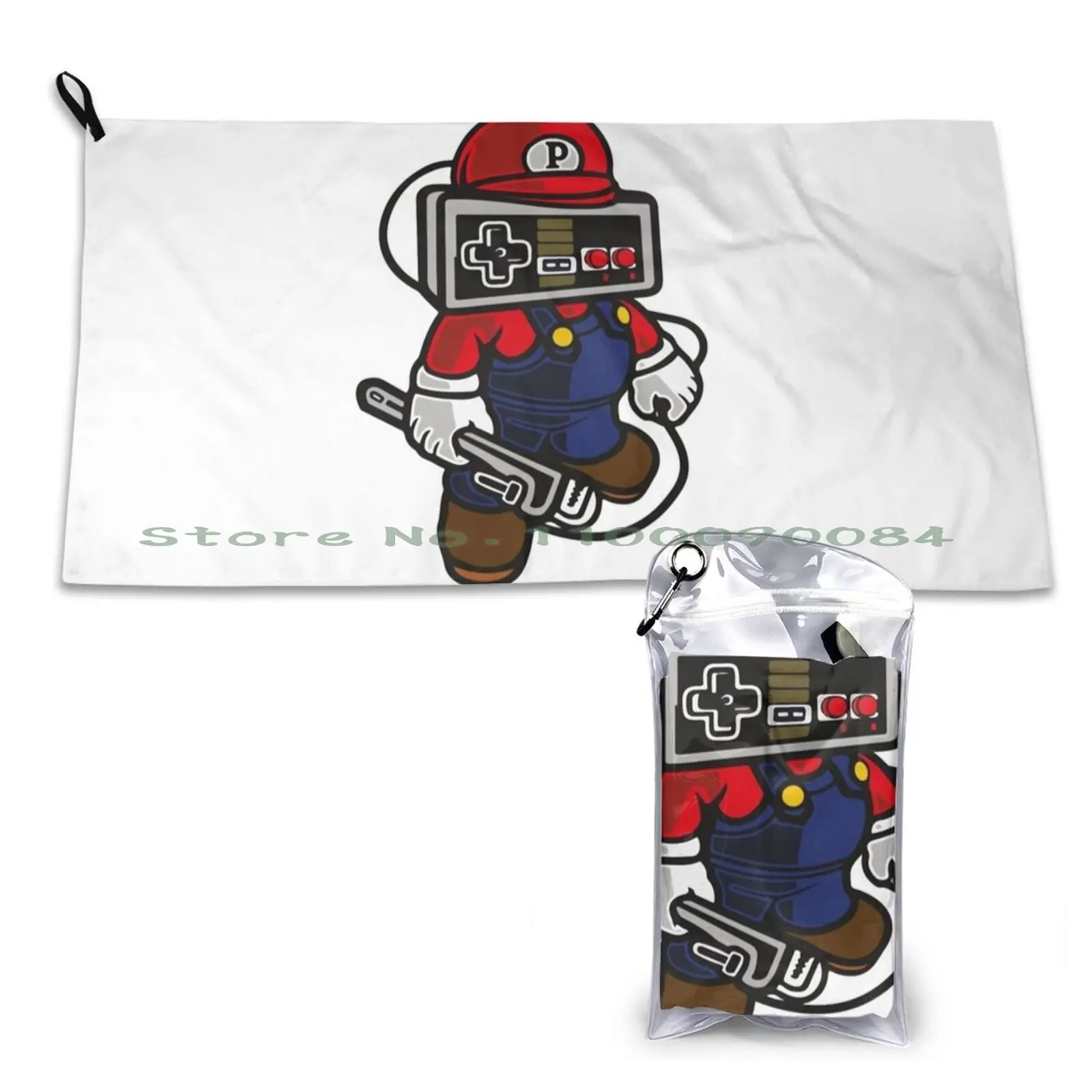 Gamer Asciugamano Ad Asciugatura Rapida Palestra Sport Bagno Portatile Gaming Ps4 Play Station Ps3 Wii Player Gamer Face Gamer Head Soft