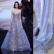 Новое поступление Сетчатая Ткань цветная градиентная органза платье ткань