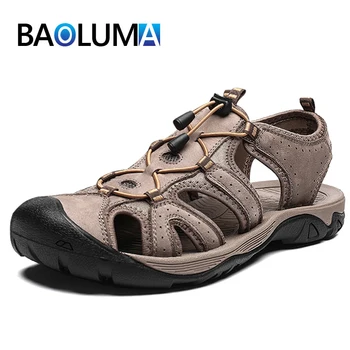 

Best selling new Mens Sandals Summer breathable Mens Gladiator Sandals Summer Fashion Outdoor Comfortable Mens Beach Shoes 38-48