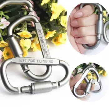 

Outdoor Strategic Supplies Carabiner Aviation Aluminum Alloy D-Type Hanging Buckle With Lock Key Tool Equipment Outdoor Sports M
