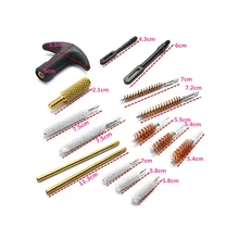 16 шт. универсальный набор для чистки пистолета, кистей, инструментов для большинства пистолетов калибра 22 357 38 40 44 45 9 мм, набор для чистки пистолета