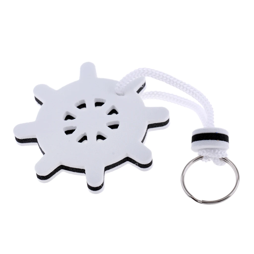 Water Sports Yachting Boating Keyring Floating Key Ring Marine Sailing Boat Float, Steering Wheel Shape