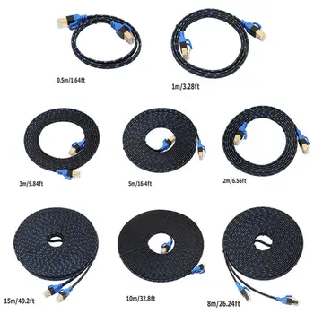 

Ethernet Cable RJ45 Cat7 Lan Wire Network Flat Cable for Router Switch