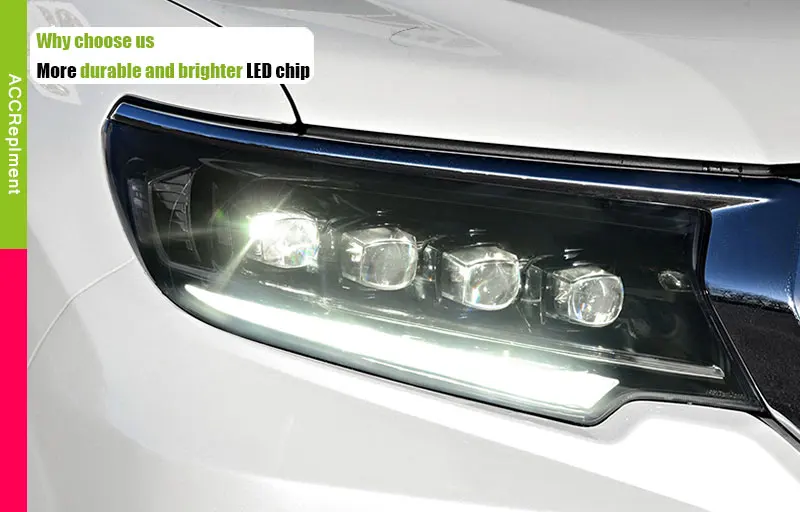 Автомобильный Стайлинг для Toyota prado светодиодный фары- светодиодный головной фонарь все светодиодный Противотуманные фары Дневные ходовые огни