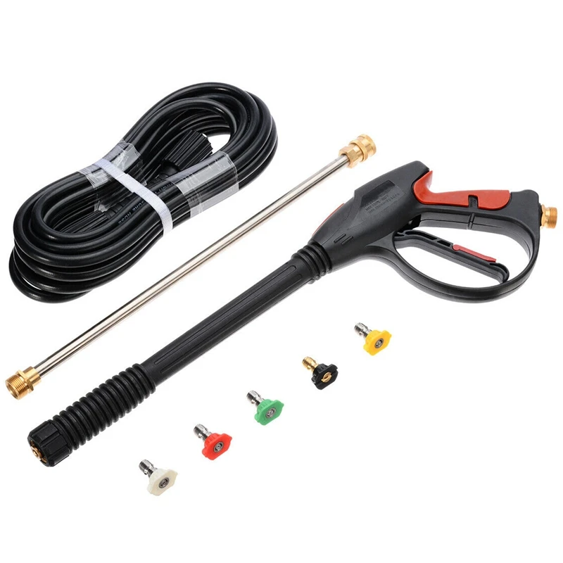 

New Gasoline High Pressure Washer Sprayer Wand Lance Nozzle & Hose Kit 4000 PSI