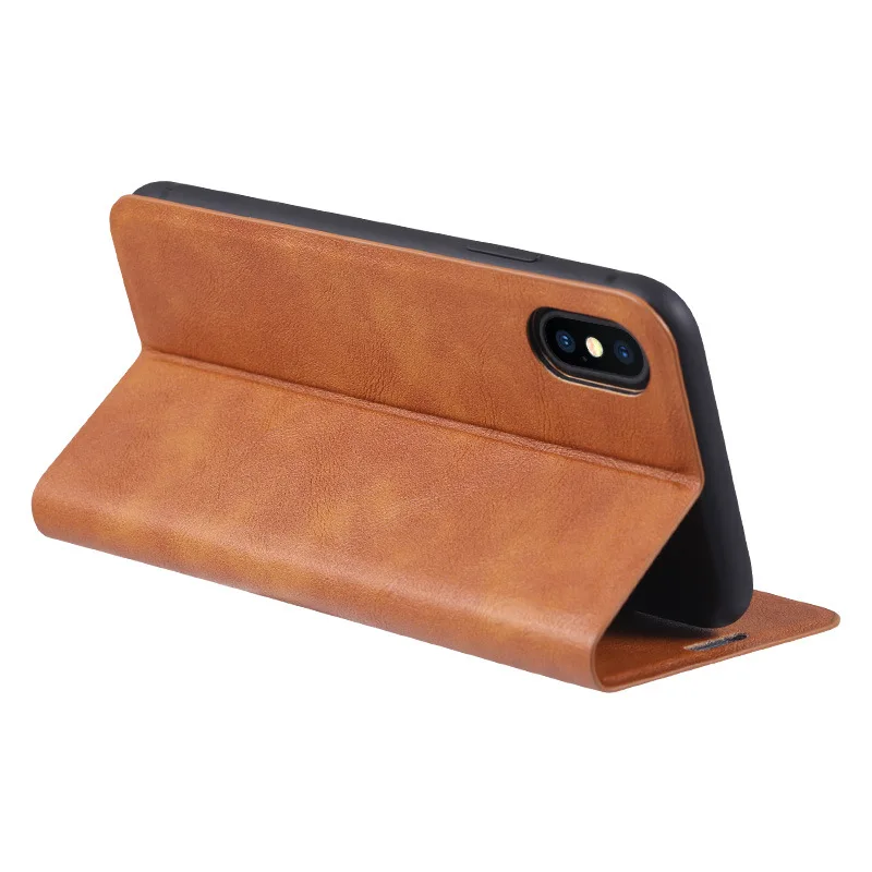Магнитный кожаный чехол бумажник с откидной крышкой для iPhone 6 6s 7 8 Plus X XR 11 Pro XS Max