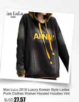 Max LuLu модные корейские осенние женские топы в стиле панк женские футболки с принтом Kawaii винтажная Женская свободная длинная одежда больших размеров