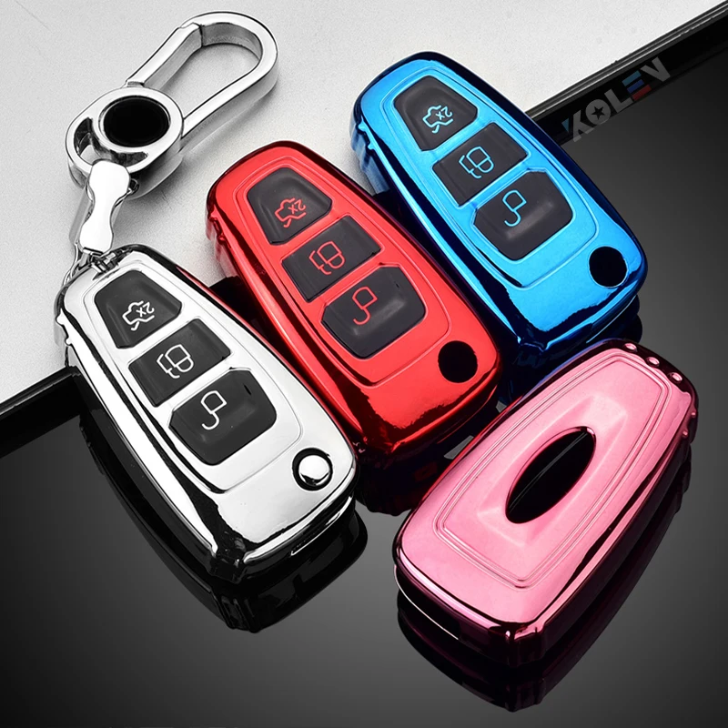 Custodia morbida per chiave a distanza per Auto in TPU per Ford Focus 2 3 MK2 MK3 Fiesta Mondeo Kuga Ecosport Ranger Auto Key Protect Holder Shell - H679a3d5d67ba48ccb80efd38e6651d56k
