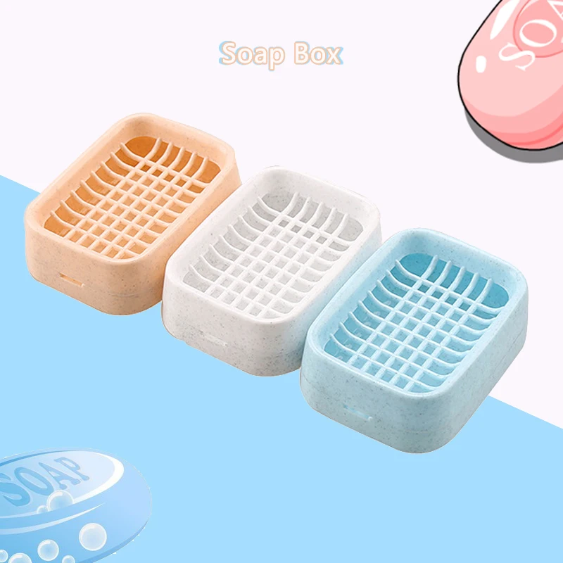 1 шт Двойная Слои пластиковый держатель для мыла дренаж мыльница душ Soapdish Non-slip блюдо дренажный инструмент Аксессуары для ванной комнаты