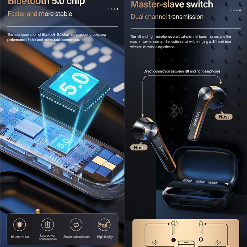 Lenovo Qt81 Tws Wireless Earphone Hd 
