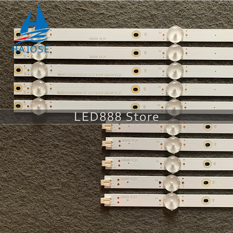 LED Backlight strip 9 Lamp LB55135 V1_01 V0_00 For 55